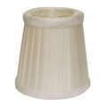 Estallar 4 in. Slate Grey Slanted Pleat Chandelier Silk Lampshades, Oyster, 6PK ES3106380